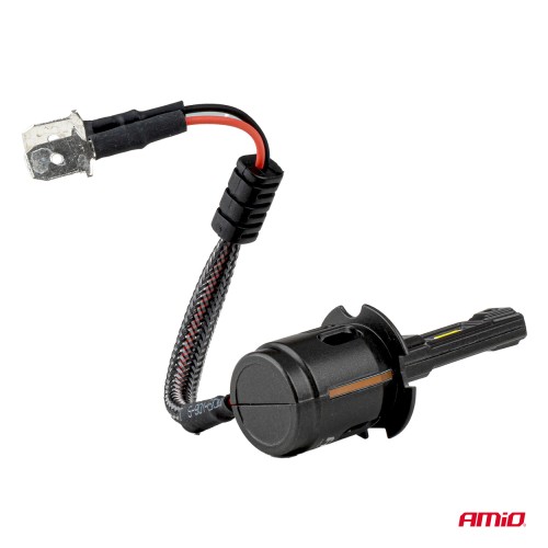 Amio - Λαμπτήρες LED F25 PRO Black Edition H3 68W 12-24V Full CAN Bus με Φωτεινότητα 7646lm σε Ψυχρό Λευκό 6000K για Επιβατικά Αυτοκίνητα & Φορτηγά - Σετ 2 τεμ. (04718/AM)
