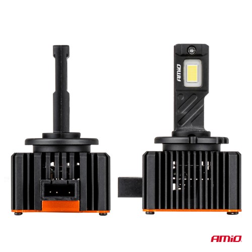 Amio - Λαμπτήρες LED Φώτων Εμπρός τύπου D1S/D1R βάση PK32d-2 τάση λειτουργίας 12V απόδοσης 110W (11132lm) XD PRO Series FULL CANBUS 6500K με ψύκτρα Plug & Play για Επιβατικά Αυτοκίνητα - 2 τεμ. (04679/AM)