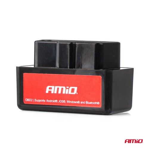 Amio - Διαγνωστικό Αυτοκινήτου OBD 2 τύπου ELM327 Bluetooth Mini τάση λειτουργίας 12V με ασύρματη σύνδεση για Επιβατικά Αυτοκίνητα - 1 τεμ. (04732/AM)