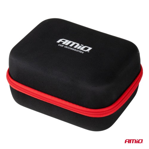 Amio - Φορητός Εκκινητής Μπαταρίας (Jump Starter) Mini με ενσωματωμένο Κομπρεσέρ Αέρα, Powerbank και Φακό LED τάση λειτουργίας 12V με χωρητικότητα 7,2Ah και μέγιστο ρεύμα εκκίνησης 600A για Επιβατικά Αυτοκίνητα - 1 τεμ. (04675/AM)