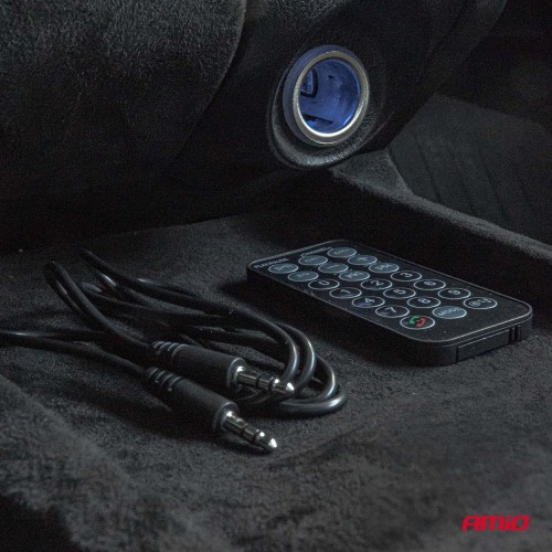 Amio - FM Transmitter Αυτοκινήτου 12/24V με 1xUSB Type-A, 1xUSB Type-C και Τηλεχειριστήριο - 1 τεμ. (04657/AM)