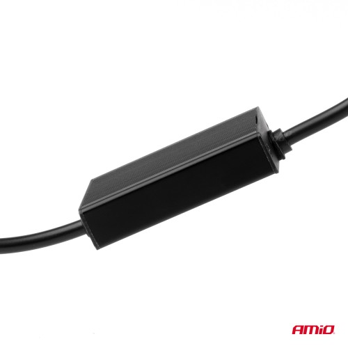 Amio - Λάμπες LED H8/H9/H11 τύπου RS+ Series τάση λειτουργίας 12-36V απόδοσης 50W με ψύκτρα λεπίδες φτερού Can-bus για Επιβατικά Αυτοκίνητα και Φορτηγά - 2 τεμ. (01086/71775/AM)