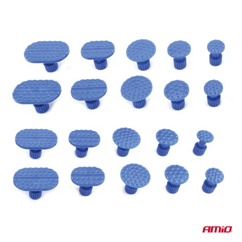 Amio - Kit Επισκευής Λαμαρίνας από Λακούβες (Αμάξωμα Οχήματος) DIY Dent Repair Kit με 20 Αντάπτορες για Επιβατικά Αυτοκίνητα - 1 σετ (04598/AM)