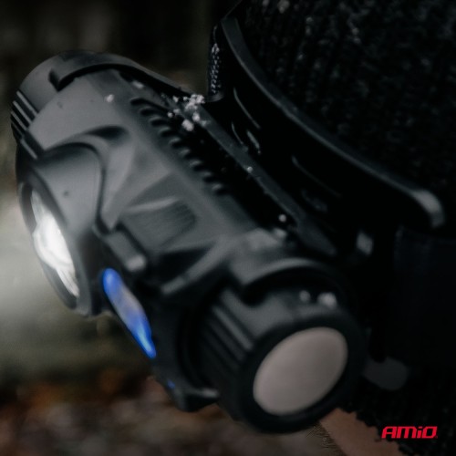 ΦΑΚΟΣ ΚΕΦΑΛΗΣ ΕΡΓΑΣΙΑΣ XPG+COB LED ΜΕ ΣΤΡΟΜΠΟ 1200mAh ΕΠΑΝΑΦΟΡΤΙΖΟΜΕΝΟΣ AMIO