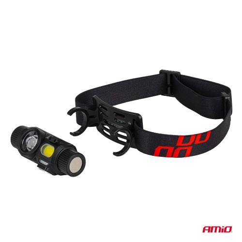 ΦΑΚΟΣ ΚΕΦΑΛΗΣ ΕΡΓΑΣΙΑΣ XPG+COB LED ΜΕ ΣΤΡΟΜΠΟ 1200mAh ΕΠΑΝΑΦΟΡΤΙΖΟΜΕΝΟΣ AMIO