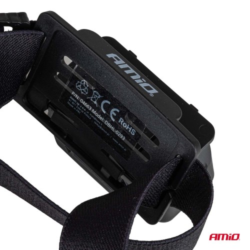 Amio - Φακός Κεφαλής Εργασίας τύπου XPG+COB LED χωρητικότητα μπαταρίας 1000mAh - 1 τεμ. (04663/AM)