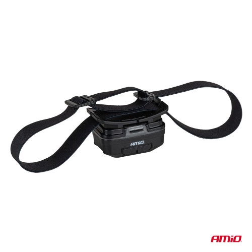 Amio - Φακός Κεφαλής Εργασίας τύπου 2xXPG+10SMD LED χωρητικότητα μπαταρίας 1800mAh - 1 τεμ. (04668/AM)