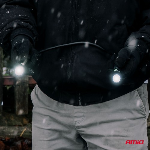 Amio - Φακοί Εργασίας Χειρός τύπου 2xP50 LED χωρητικότητα μπαταρίας 500mAh - 2 τεμ. (04671/AM)