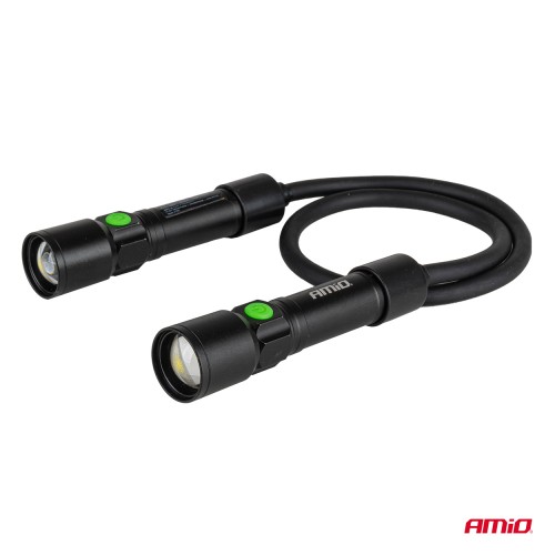 Amio - Φακοί Εργασίας Χειρός τύπου 2xP50 LED χωρητικότητα μπαταρίας 500mAh - 2 τεμ. (04671/AM)