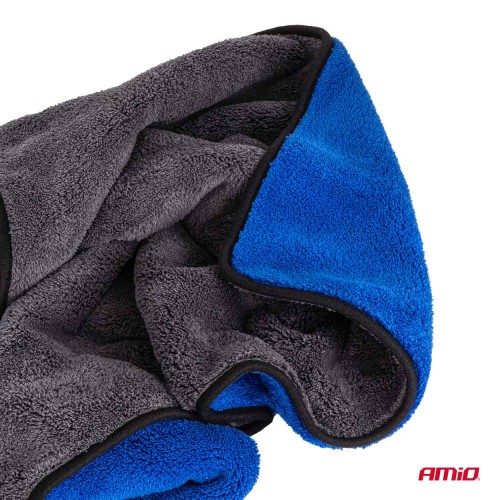 Amio - Σετ Περιποίησης με Γάντι Πλυσίματος 20x26cm (94g/sqm) και Πανί Στεγνώματος Μικροϊνών 60x90cm υψηλής απορροφητικότητας (800g/sqm) για Επιβατικά Αυτοκίνητα - 1 σετ (04489/AM)