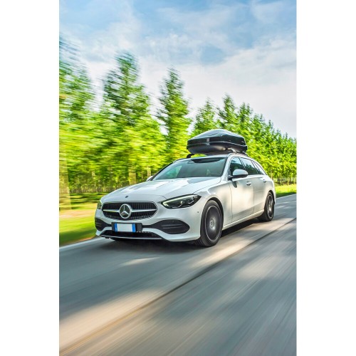 Nordrive - Μπαγκαζιέρα οροφής Box 480 lt μαύρη/γυαλιστερή 155.5x89.5x52 cm - 1 τεμ. (L.N60046)