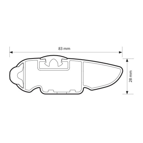 Nordrive - Μπάρα οροφής αλουμινίου ασημί 114cm Silenzio CX Origine System (Origine/Standard/Flush Railing) - 1 τεμ. (L.N15409)