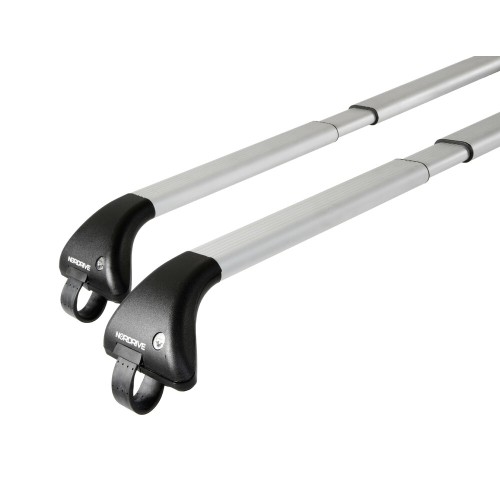 Nordrive - Μπάρα Snap-Fit αλουμινίου τηλεσκοπική 100>136cm με κλειδί πλήρες σετ με πόδια τύπου SW - 2 τεμ. (N15013)