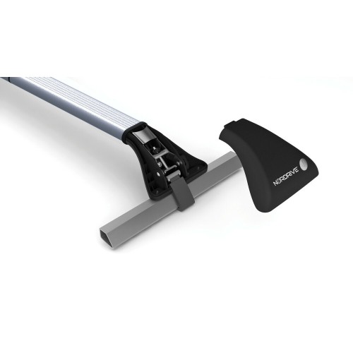 Nordrive - Μπάρα Snap-Fit αλουμινίου τηλεσκοπική 100>136cm με κλειδί πλήρες σετ με πόδια τύπου SW - 2 τεμ. (N15013)
