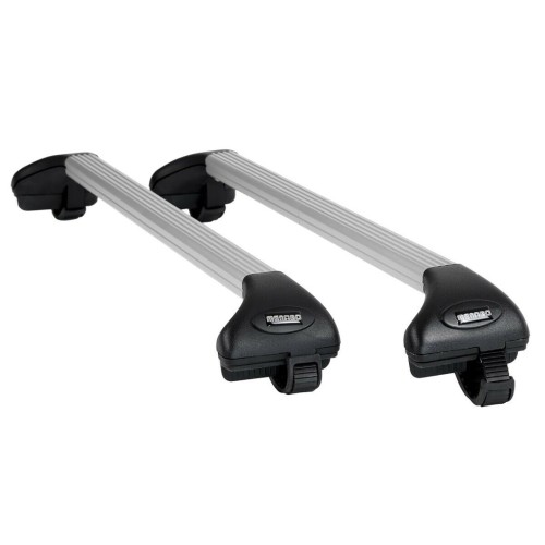 MENABO ΠΤΥΣΣΟΜΕΝΕΣ ΜΠΑΡΕΣ ΟΡΟΦΗΣ ΑΛΟΥΜΙΝΙΟΥ ARIETE 81.5-119.5 cm ΣΕ ΑΣΗΜΙ ΧΡΩΜΑ ΓΙΑ Mercedes Benz C-Class (S203) Station Wagon 5 doors 2000>2007 ΜΕ RAISED RAILS 5.5 cm max - 2 ΤΕΜ. (12050/MB)