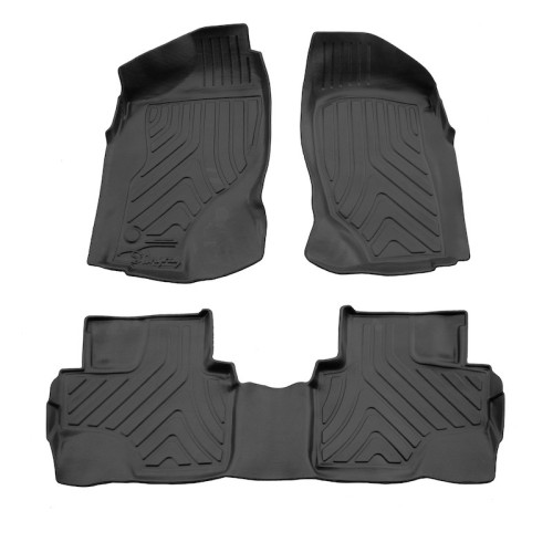 Race Axion - Πατάκια Τύπου Σκαφάκια Για Nissan Terrano II (R20) 1993-2005 5πορτο Λάστιχο Σκαφάκια Προστατευτικά Με Κουμπώματα υλικό Λάστιχο για Επιβατικά Αυτοκίνητα - 3 τεμ. (5014293/ST)