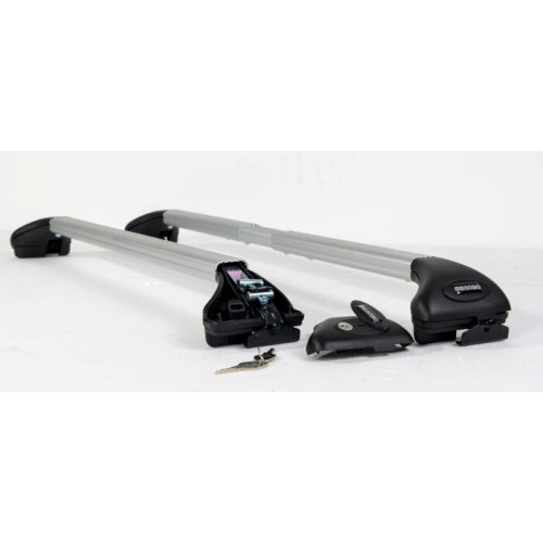 MENABO ΠΤΥΣΣΟΜΕΝΕΣ ΜΠΑΡΕΣ ΟΡΟΦΗΣ ΑΛΟΥΜΙΝΙΟΥ ARIETE 81.5-119.5 cm ΣΕ ΑΣΗΜΙ ΧΡΩΜΑ ΓΙΑ Volvo XC60 5 doors 2008>2013 ΜΕ FLUSH RAILS 5.5 cm max - 2 ΤΕΜ. (12060/MB)