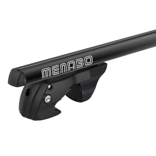 MENABO ΜΠΑΡΕΣ ΟΡΟΦΗΣ ΑΛΟΥΜΙΝΙΟΥ SHERMAN BLACK 120 cm ΣΕ ΜΑΥΡΟ ΧΡΩΜΑ ΓΙΑ Kia Stonic 5 doors 2017> ΜΕ RAISED RAILS (Παράλληλες Μπάρες με Κενό) - 2 ΤΕΜ. (12280/MB)