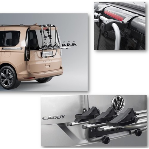 Menabo - Βάση Ποδηλάτου Shadow για 3 Ποδήλατα ή Fat Bikes με Quick Lock System για VW Caddy 2.0 (2021>) Van / SUV με Ασφαλή Μεταφορά Φορτίου - 1 Σετ (12950/MB)