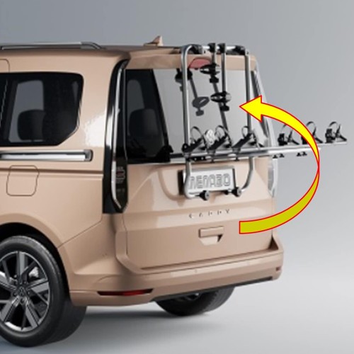 Menabo - Βάση Ποδηλάτου Shadow για 3 Ποδήλατα ή Fat Bikes με Quick Lock System για VW Caddy 2.0 (2021>) Van / SUV με Ασφαλή Μεταφορά Φορτίου - 1 Σετ (12950/MB)