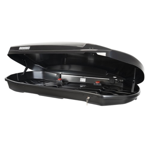 Menabo - Μπαγκαζιέρα Οροφής Satellite 550 Duo Black Crab με Δαγκάνες σε Μαύρο Γυαλιστερό Χρώμα από ABS Πλαστικό με Διαστάσεις 198x94x36 cm - 1 Τεμ. (16930/MB)