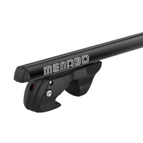 MENABO ΜΠΑΡΕΣ ΟΡΟΦΗΣ ΑΛΟΥΜΙΝΙΟΥ SHERMAN BLACK 120 cm ΣΕ ΜΑΥΡΟ ΧΡΩΜΑ ΓΙΑ Toyota Corolla Fielder 5 doors 2004>2009 ΜΕ RAISED RAILS (Παράλληλες Μπάρες με Κενό) - 2 ΤΕΜ. (12280/MB)
