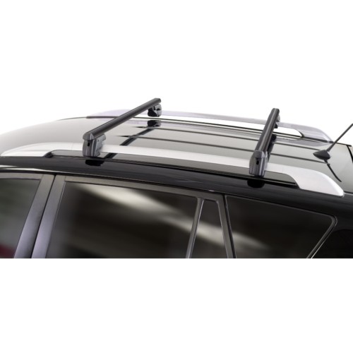 MENABO ΜΠΑΡΕΣ ΟΡΟΦΗΣ ΑΛΟΥΜΙΝΙΟΥ SHERMAN BLACK 120 cm ΣΕ ΜΑΥΡΟ ΧΡΩΜΑ ΓΙΑ Volkswagen Passat (B5) Variant 5 doors 1996>2005 ΜΕ RAISED RAILS (Παράλληλες Μπάρες με Κενό) - 2 ΤΕΜ. (12280/MB)