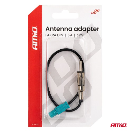 Amio – Αντάπτορας Κεραίας FAKRA σε DIN 12V 5A για Σταθερό Σήμα & Αξιόπιστη Σύνδεση – 1 Τεμ. (04443/AM)