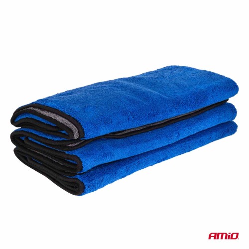 Amio – Πανιά Στεγνώματος Μικροϊνών 60x90cm 800GSM για Γρήγορο Στέγνωμα & Χωρίς Γρατζουνιές – Σετ 3 Τεμ. (04487/AM)