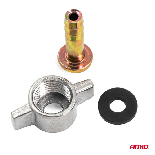 Amio – Παξιμάδι Πεταλούδα M16x1.5 για Σωλήνα Αέρα Φ8mm για Σταθερή Σύνδεση & Εύκολη Τοποθέτηση – 1 Τεμ. (04499/AM)