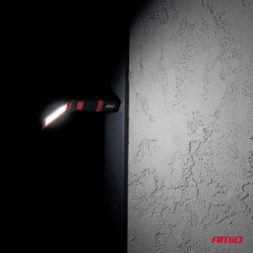 Amio – Φακός Εργασίας LED COB 5W USB-C 2600mAh με Μαγνήτη & Γάντζο για Ισχυρό Φωτισμό & Ευελιξία – 1 Τεμ. (04504/AM)