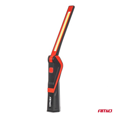 Amio – Φακός Εργασίας LED COB 5W USB-C 2600mAh με Μαγνήτη & Γάντζο για Ισχυρό Φωτισμό & Ευελιξία – 1 Τεμ. (04504/AM)