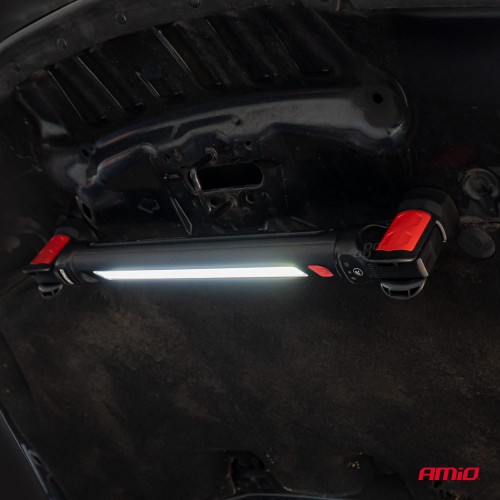 Amio – Φακός Εργασίας LED COB 10W USB-C 4400mAh με Διπλό Γάντζο & Μαγνήτη για Ισχυρό Φωτισμό & Μέγιστη Ευελιξία – 1 Τεμ. (04505/AM)