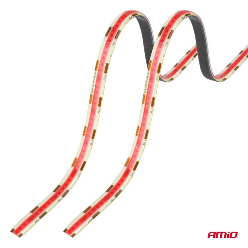 Amio – Ταινία LED COB 12V Ροζ 2x30cm Flexible για Εντυπωσιακό Εσωτερικό Φωτισμό & Easy Install – Σετ 2 Τεμ. (04570/AM)