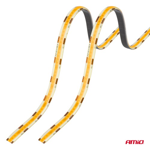 Amio – Ταινία LED COB 12V Πορτοκαλί 2x30cm Flexible για Εντυπωσιακό Εσωτερικό Φωτισμό & Easy Install – Σετ 2 Τεμ. (04572/AM)