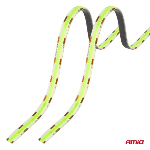 Amio – Ταινία LED COB 12V Πράσινη 2x30cm Flexible για Εντυπωσιακό Εσωτερικό Φωτισμό & Easy Install – Σετ 2 Τεμ. (04573/AM)