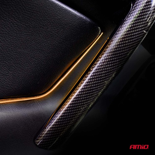 Amio – Ταινία LED COB 12V Πορτοκαλί 2x30cm Flexible Πλαϊνού Φωτισμού για Σήμανση & Εντυπωσιακό Φως – Σετ 2 Τεμ. (04574/AM)