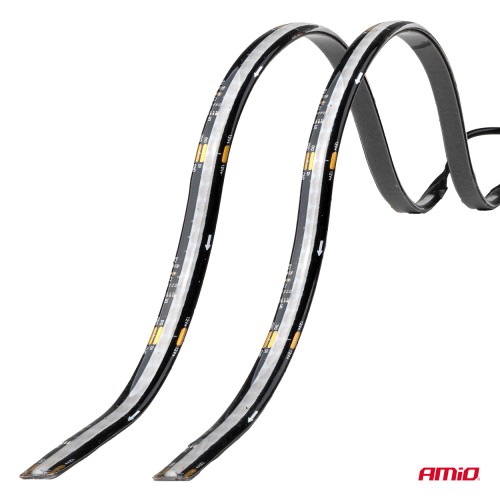 Amio – Ταινία LED RGB 12V 2x30cm Flexible με Τηλεχειριστήριο για Πολύχρωμο Εσωτερικό Φωτισμό & Easy Control – Σετ 2 Τεμ. (04579/AM)