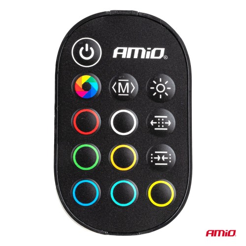 Amio – Ταινία LED RGB 12V 2x30cm Flexible με Τηλεχειριστήριο για Πολύχρωμο Εσωτερικό Φωτισμό & Easy Control – Σετ 2 Τεμ. (04579/AM)