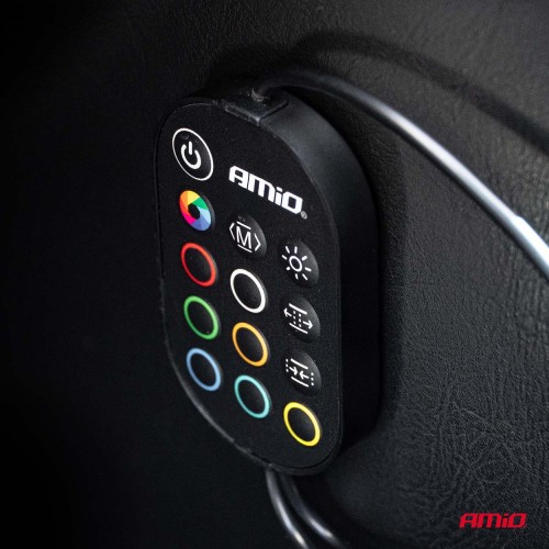 Amio – Ταινία LED RGB 12V 2x30cm Flexible με Τηλεχειριστήριο για Πολύχρωμο Εσωτερικό Φωτισμό & Easy Control – Σετ 2 Τεμ. (04579/AM)