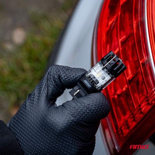 Amio – LED CSP T20S W21W 7440 Καρφωτό 12V 66W 4800lm 6500K Full CANBUS για Όπισθεν & Ισχυρό Φως – 1 Τεμ. (04686/AM)