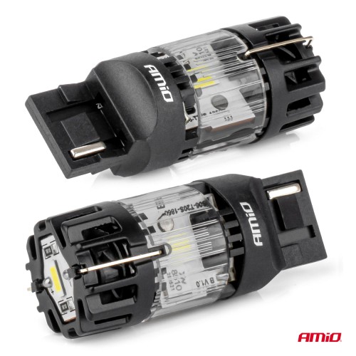 Amio – LED CSP T20S W21W 7440 Καρφωτό 12V 66W 4800lm 6500K Full CANBUS για Όπισθεν & Ισχυρό Φως – 1 Τεμ. (04686/AM)