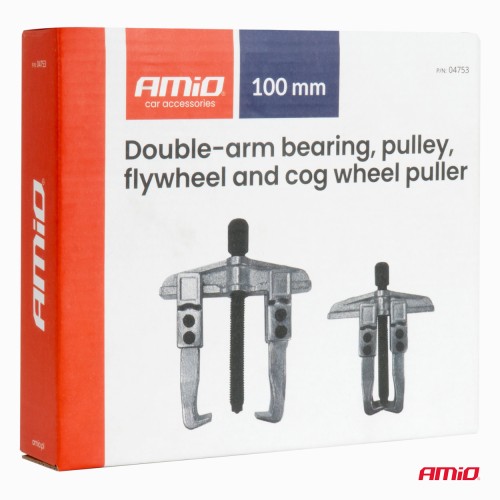 Amio – Εξολκέας Ρουλεμάν Διπλού Βραχίονα 100mm Heavy Duty για Αφαίρεση με Υψηλή Δύναμη & Ασφαλή Χρήση – 1 Τεμ. (04753/AM)
