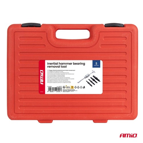 Amio – Σφυρί Κρούσης Εξολκέα Ρουλεμάν Heavy Duty σε Βαλιτσάκι για Αφαίρεση με Υψηλή Δύναμη & Ασφαλή Χρήση – Σετ 5 Τεμ. (04757/AM)