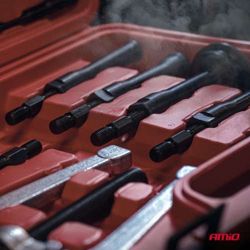 Amio – Σφυρί Κρούσης με Εξολκέα Ρουλεμάν 8-58mm Heavy Duty Dual Mode σε Βαλιτσάκι για Αφαίρεση με Υψηλή Δύναμη & Ασφαλή Χρήση – Σετ 16 Τεμ. (04758/AM)