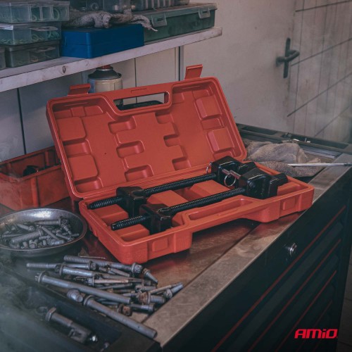 Amio – Συμπιεστής Ελατηρίων Αμορτισέρ Heavy Duty για Αφαίρεση και Εγκατάσταση με Ασφαλή Χρήση & Σταθερή Τοποθέτηση – Σετ 2 Τεμ. (04762/AM)