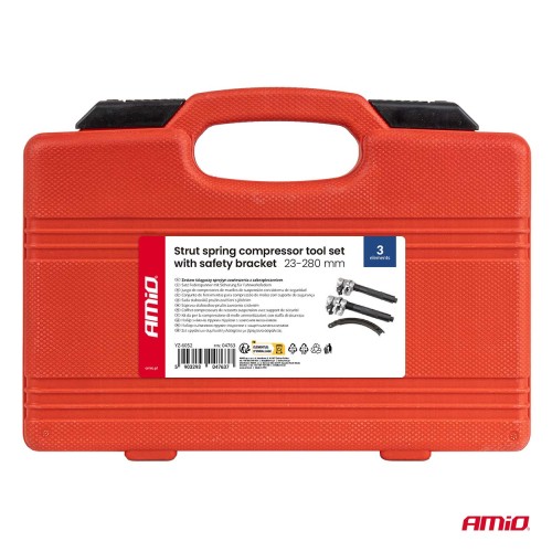 Amio – Συμπιεστής Ελατηρίων Αμορτισέρ 23-280mm με Βάση Ασφαλείας Heavy Duty για Ασφαλή Εγκατάσταση & Σταθερή Τοποθέτηση – Σετ 3 Τεμ. (04763/AM)
