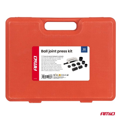 Amio – Πρέσα Σφαιρικών Αρθρώσεων Ανάρτησης Heavy Duty σε Βαλιτσάκι για Αφαίρεση και Εγκατάσταση με Ασφαλή Χρήση – Σετ 10 Τεμ. (04766/AM)