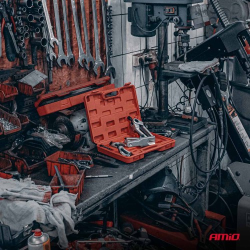 Amio – Σετ Εξολκέα Σφαιρικών Αρθρώσεων & Ακρόμπαρων Τιμονιού 5 Τύπων Heavy Duty σε Βαλιτσάκι για Αφαίρεση με Υψηλή Δύναμη & Ασφαλή Χρήση – 5 Τεμ. (04767/AM)