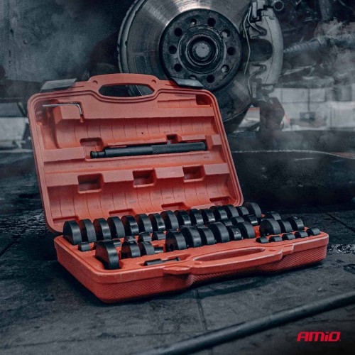 Amio – Σετ Δακτυλίων & Προσαρμογέων Ρουλεμάν 18-65mm Heavy Duty για Αφαίρεση και Εγκατάσταση με Ασφαλή Χρήση – 52 Τεμ. (04771/AM)